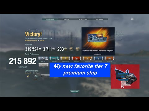 Flint My new favorite tier 7 premium ship| 215K DMG| Narai| World of Warships