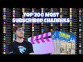 Top 200 Most Subscribed Channels