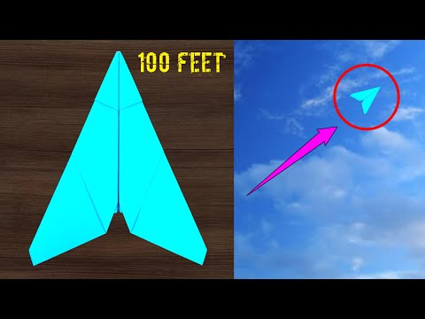 PAPER PLANE Flies 100 Feet - How To Make Paper Airplane Easy and Fast