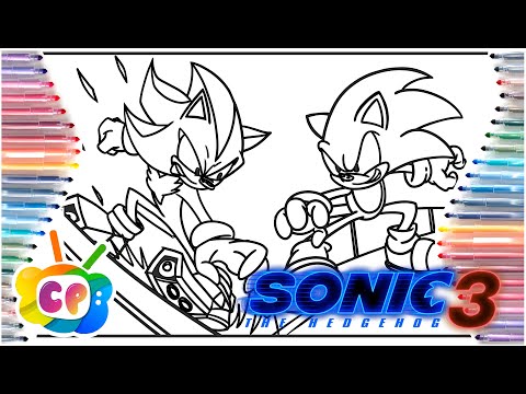 Sonic vs Shadow Coloring Pages/Sonic 3 Predictions/