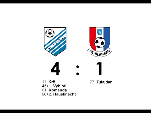 SESTŘIH | MSFL | 26. kolo | SK Uničov - FK Blansko | 4:1
