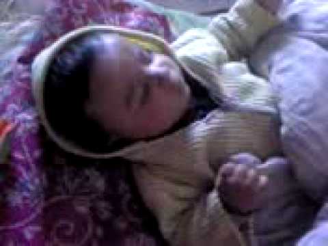 Eshita doing shakhand with dadu..(grand father)