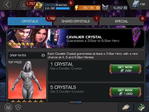 Unreal 50x Cavalier Crystals, 5x Feat Imperius Rex, 5x Feat Fury, 2x Feat 5 Star!- MCOC