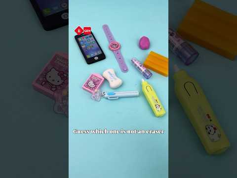 Which one is not an eraser? #iigen #sanrio #stationery #cute #artandcraft #kawaii #eraser #shorts