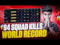 94 SQUAD KILLS WORLD RECORD IN BGMI GODL LoLzZz