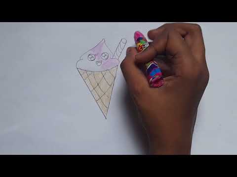 How to draw ice cream .Sumona art and craft.