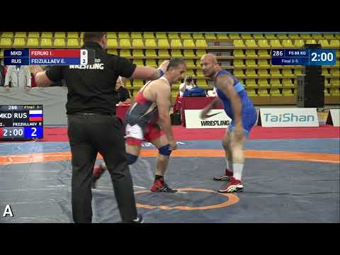 BRONZE FS - 88 kg: I. FERUKI (MKD) v. E. FEIZULLAEV (RUS)