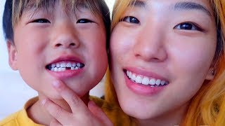 HIS FIRST TOOTH FELL OUT!!!!!!