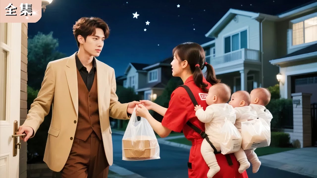 高冷總裁拒娶全城名媛，卻深夜撞見外送媽帶三個娃奔波！她一句話讓他瞬間破防，砸千萬接她回豪門瘋寵！#總裁 #甜寵 #逆襲