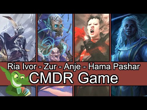 Ria Ivor vs Zur vs Anje Falkenrath vs Hama Pashar EDH / CMDR game play for Magic: The Gathering