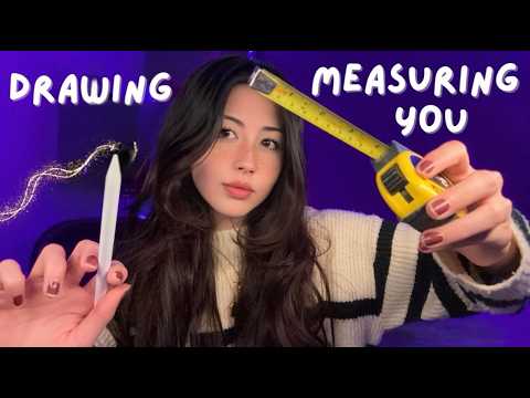 ASMR drawing on your face + measuring u like ur an ancient artifact | sleep now loser