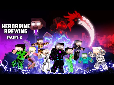 HEROBRINE BREWING Part 2 : Monster School Became HEROBRINE | Minecraft Animation