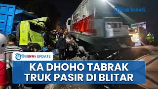Detik-detik Kereta Api Dhoho Hantam Truk Muatan Pasir di Kota Blitar, Saksi: Sopir Melompat