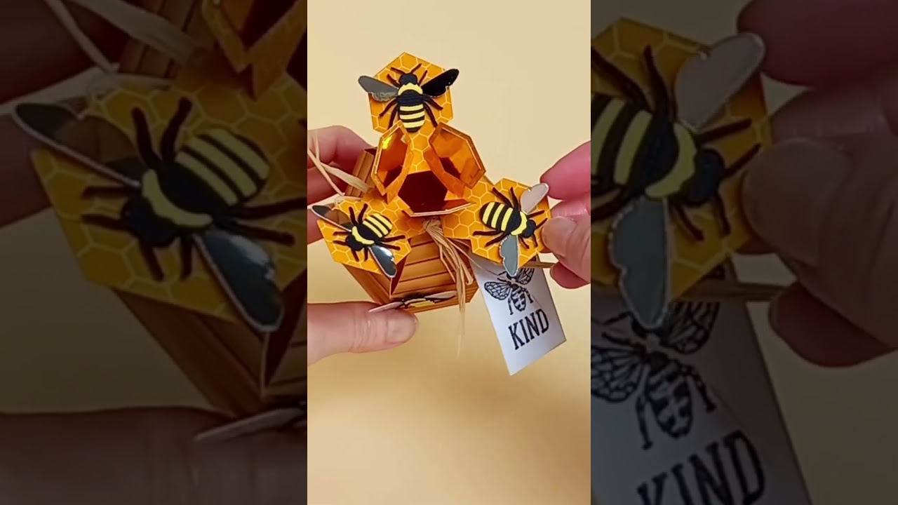 Bee Hive Favour Box! #papercraft #svg #cricut #svgcutfiles #giftbox #bee