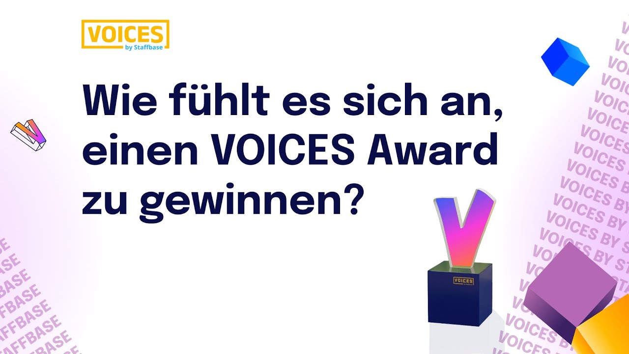 Bewirb dich jetzt für einen VOICES Award 2027!