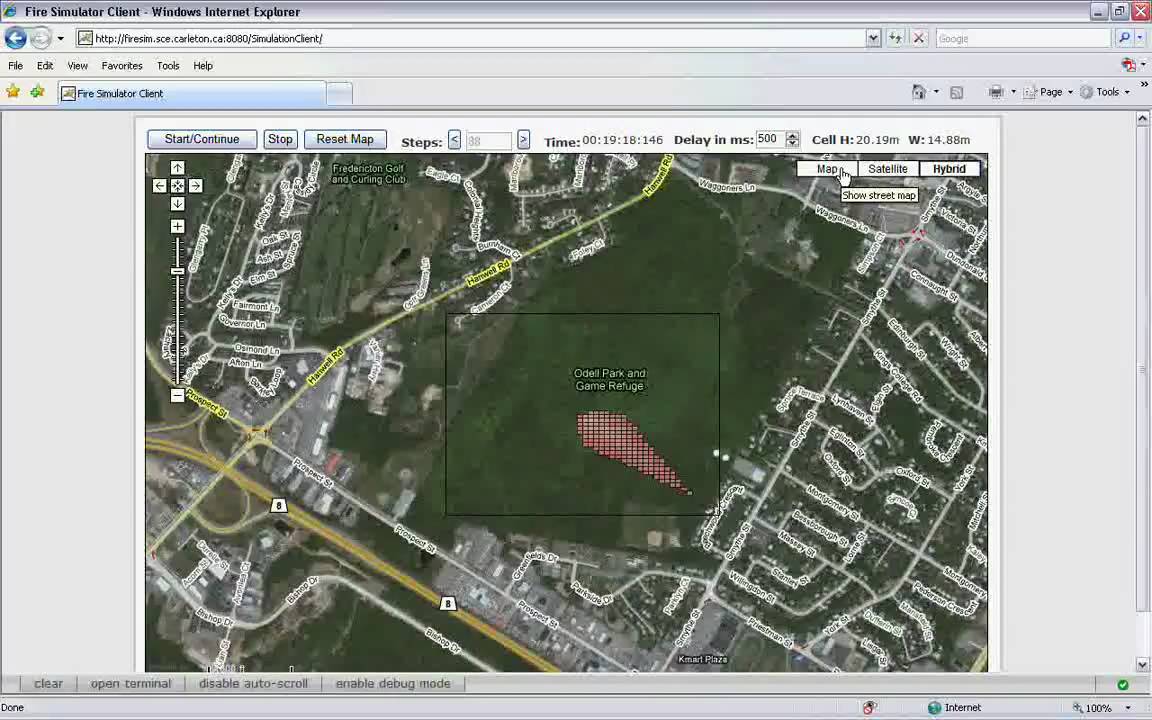 Distributed Simulation of Forest Fire