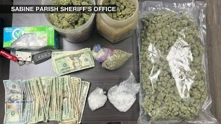 Sabine parish drug arrest, officers seized math and marijuana