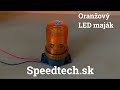 LED maják oranžový 12V/24V - 30xLED s pevným uchycením ECER (132x100x72mm) - Video Youtube