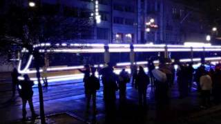 preview picture of video 'Drämmli Basel Tango Tram im Lichterglanz'