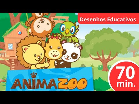 DESENHOS EDUCATIVOS 👶 Episódios Completos 🎵 e Musicais | Animazoo Kids 🦁🐼🐵🦒🦜