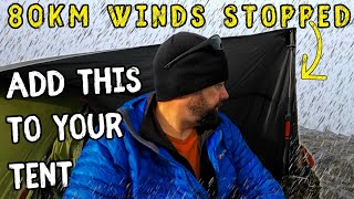 My 1st TARP Experience - Strong Wind and Rain Wild Camp