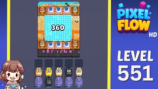 Pixel Flow Level 551 Solution Walkthrough