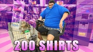 WEARING 200 SHIRTS IN THE GROCERY STORE