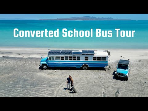 40ft Off-Grid School Bus Conversion Tour: Our Beach House on Wheels Bluenose Bus