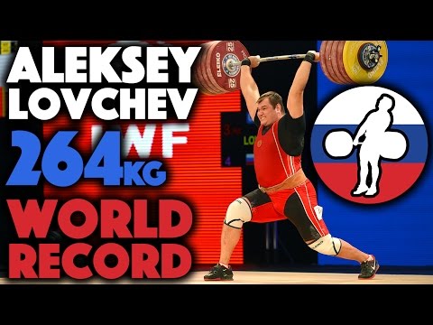 Alexey Lovchev (105+) - 264kg Clean and Jerk World Record Slow Motion