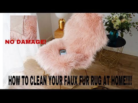 YouTube video about: How to clean a faux fur rug?