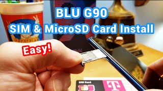 Italian Joey How To Easily Add Install SIM & MicroSD Card on BLU G90 Smartphone 📱