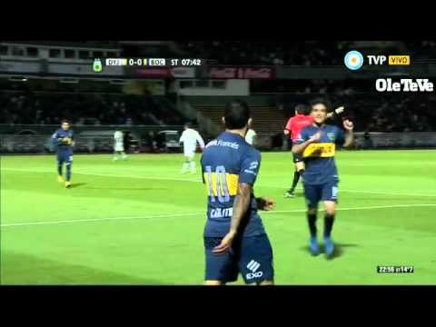 Boca vs Defensa y Justicia. Primer gol de Carlos Tevez