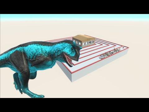 Escape From Alien Carnotaurus   Animal Revolt Battle Simulator#animalrevoltbattlesimulator #arbs