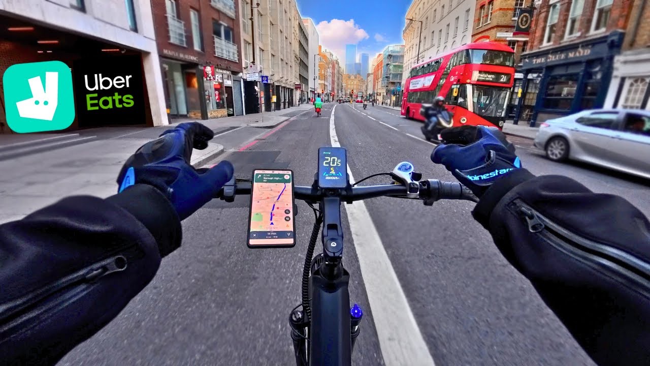 Delivering UberEats & Deliveroo On A New E-Bike - Terrible Drivers & Soup Spillage In Hackney!