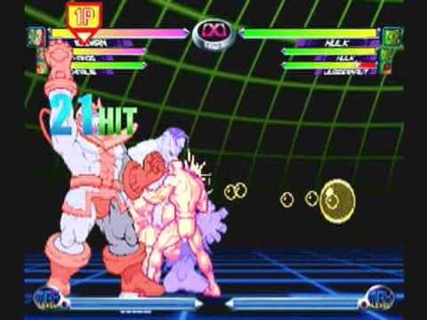 MvC2: Iceman Multi-Icebeam Double Assist Throw Combos