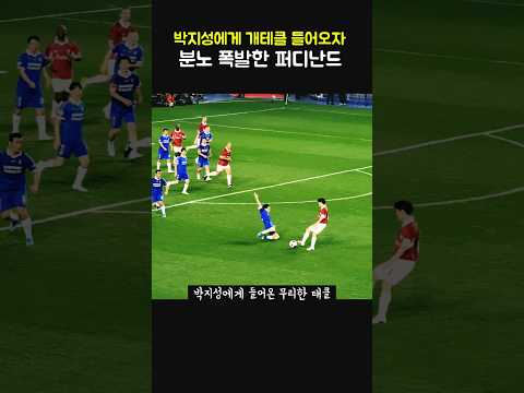 박지성에게 개태클 들어오자 폭발한 퍼디난드 에브라 반응