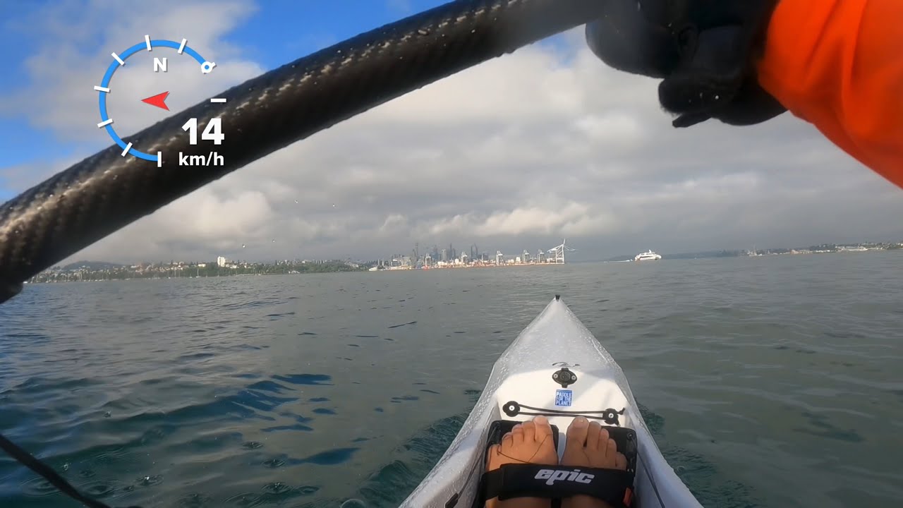 Cruising from Mission Bay to Orakei Marina - Epic V10L surfski