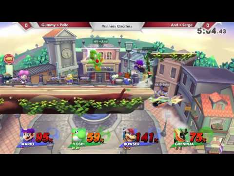 SP46 2v2 - Gummy (Mario) & Pollo (Bowser) Vs. And (Yoshi) & Serge (Greninja) WS - Smash 4