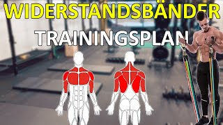 Trainingsplan mit Widerstandsbändern - Fitness Band für Zuhause oder Unterwegs