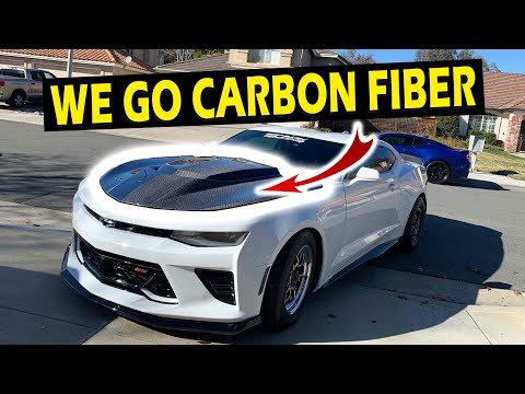 Camaro Hood Install w/ Heat Shield | Anderson Carbon Fiber