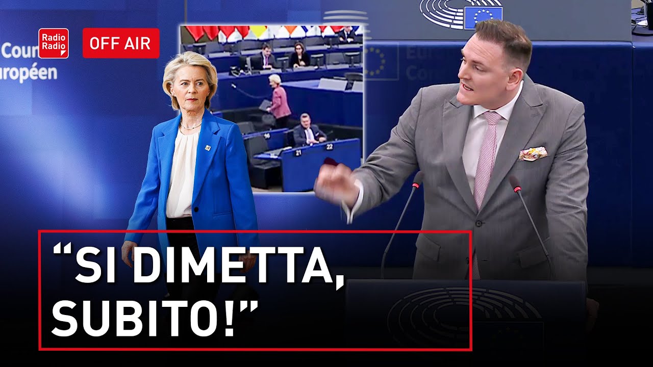 "SI DICE VON DER LEYEN, SI LEGGE CORRUZIONE": URSULA SE NE VA MENTRE UN DEPUTATO INVEISCE IN AULA