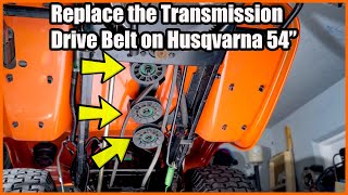 How to Replace Transmission Drive Belt On Husqvarna 54 Riding Lawn Mower