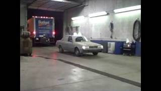 92 Subaru Loyal Tied To A Budget Truck! - HUGE BURNOUT!