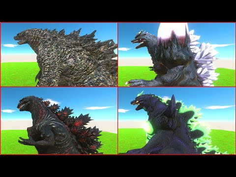 GODZILLA vs SPACE GODZILLA vs SHIN GODZILLA vs SUPER GODZILLA - Animal Revolt Battle Simulator
