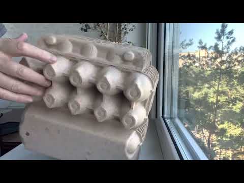 Eierbehälter aus Wellpappe. Umweltfreundliche Verpackung!