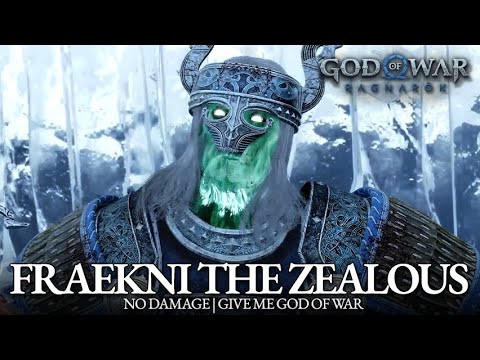 God of War Ragnarok - Fraekni the Zealous Boss Fight (No Damage / GMGOW)