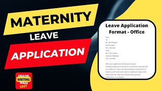 Maternity leave application | Maternity leave format | Maternity leave email