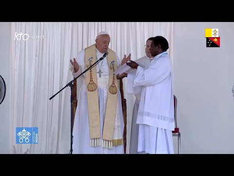 Rencontre avec les jeunes au stade Sir John Guise à Port Moresby - Papouasie-Nouvelle-Guinée