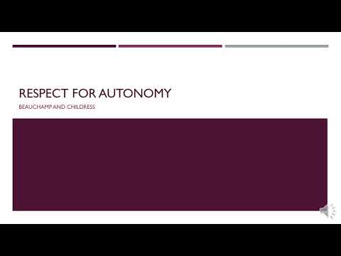 Beauchamp and Childress - Principles of Biomedical Ethics, Ch 4 - Respect for Autonomy
