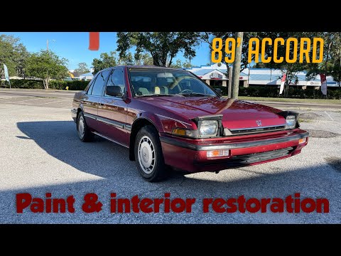 Thumbnail for Restoring a classic 1 owner 1989 Honda Accord LXI pt 5 paint correction & interior detail by Honda Accord